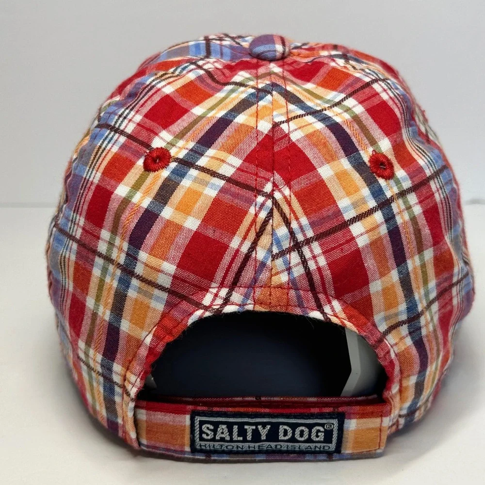 The Salty Dog Cafe Hat Youth Plaid Baseball Cap‎ Kids Apparel Hilton Head